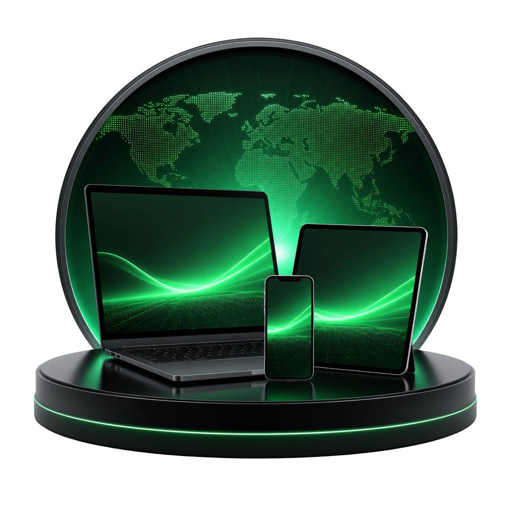 Ноутбук, смартфон и планшет с BAG VPS